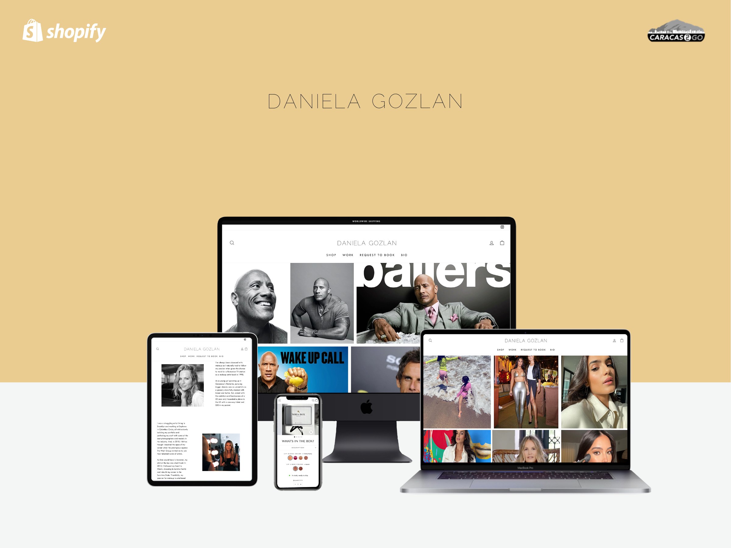 Mockup de Daniela Gozlan en varios dispositivos