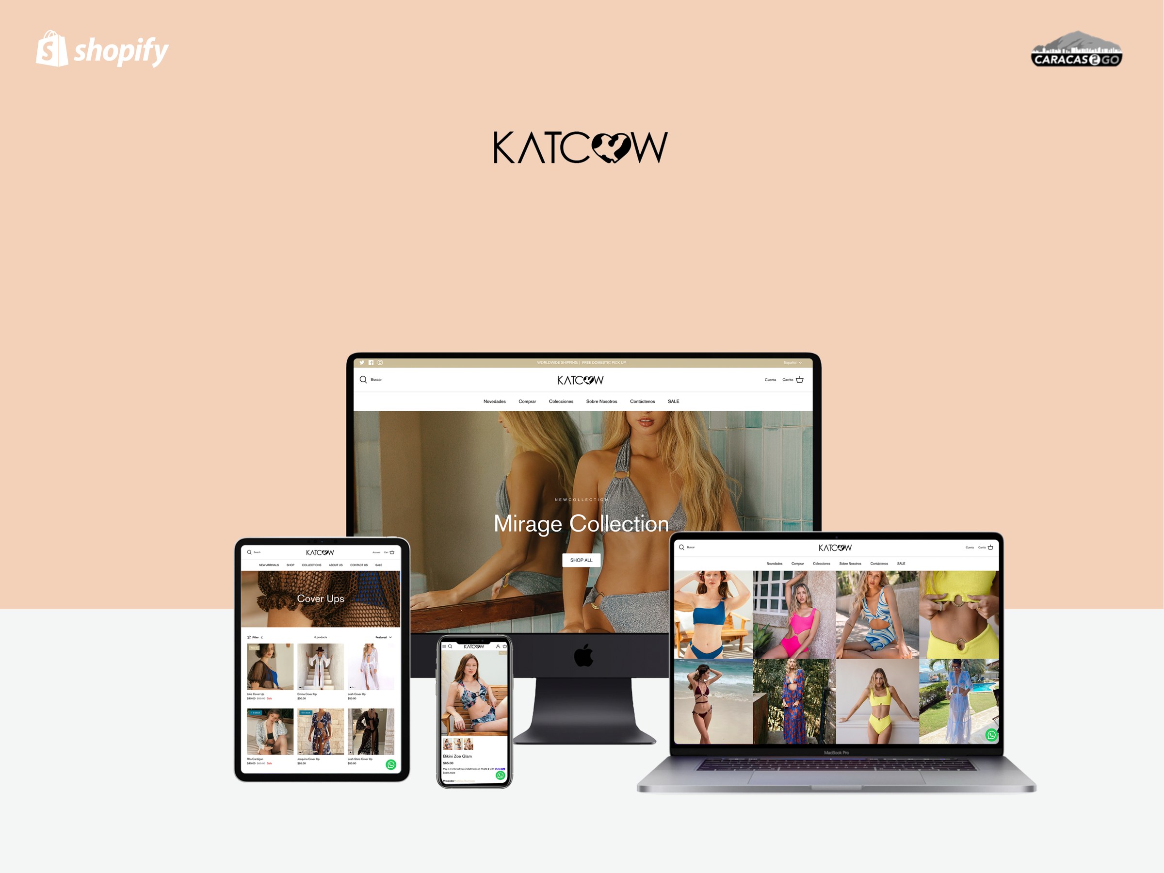 Mockup de Katcow en varios dispositivos