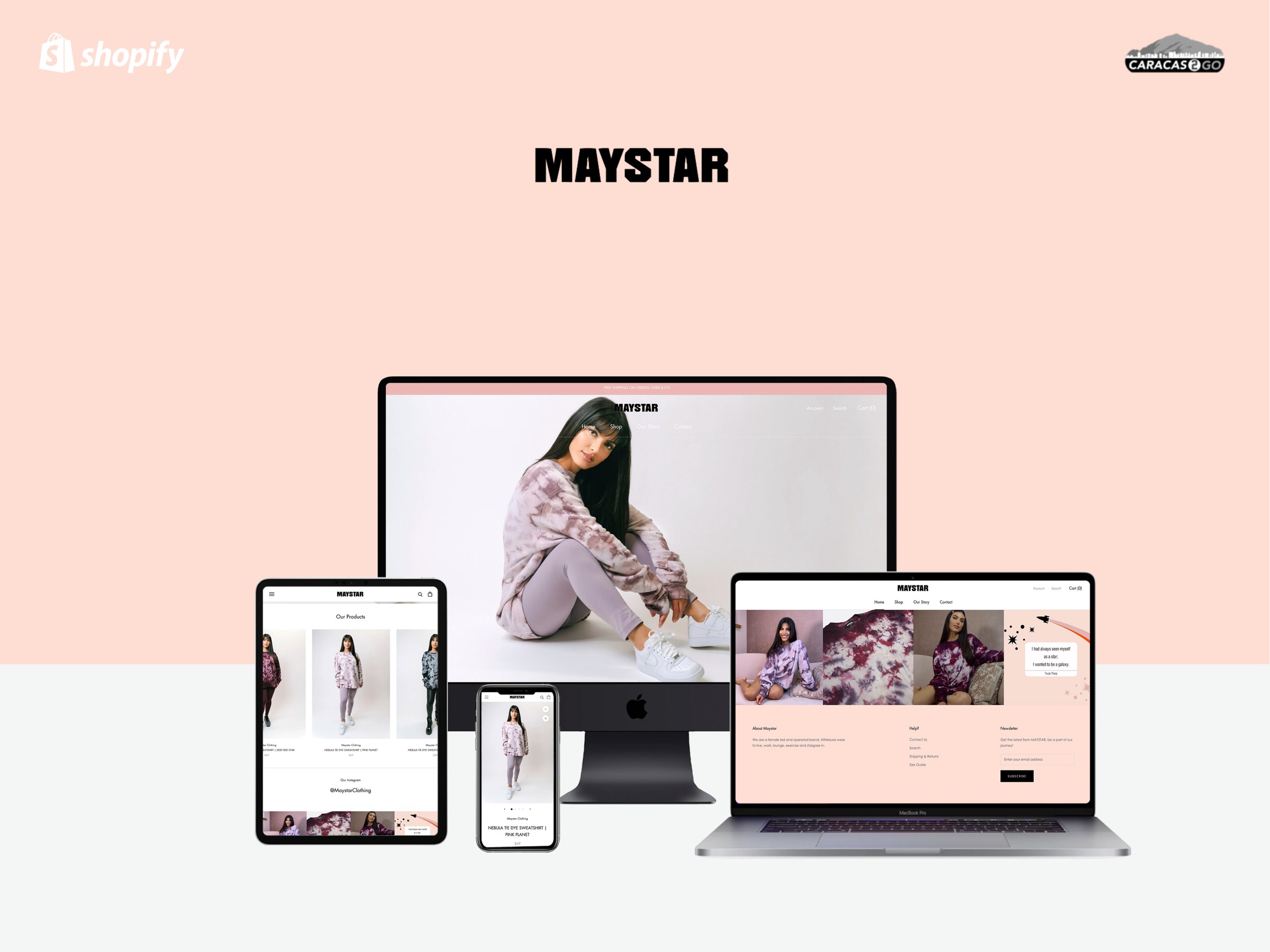 Mockup de Maystar en varios dispositivos
