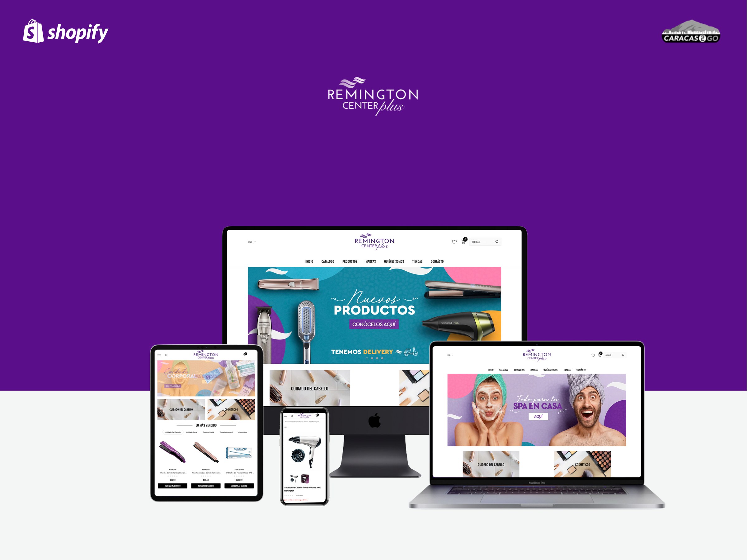 Mockup de Remington Center Plus en varios dispositivos